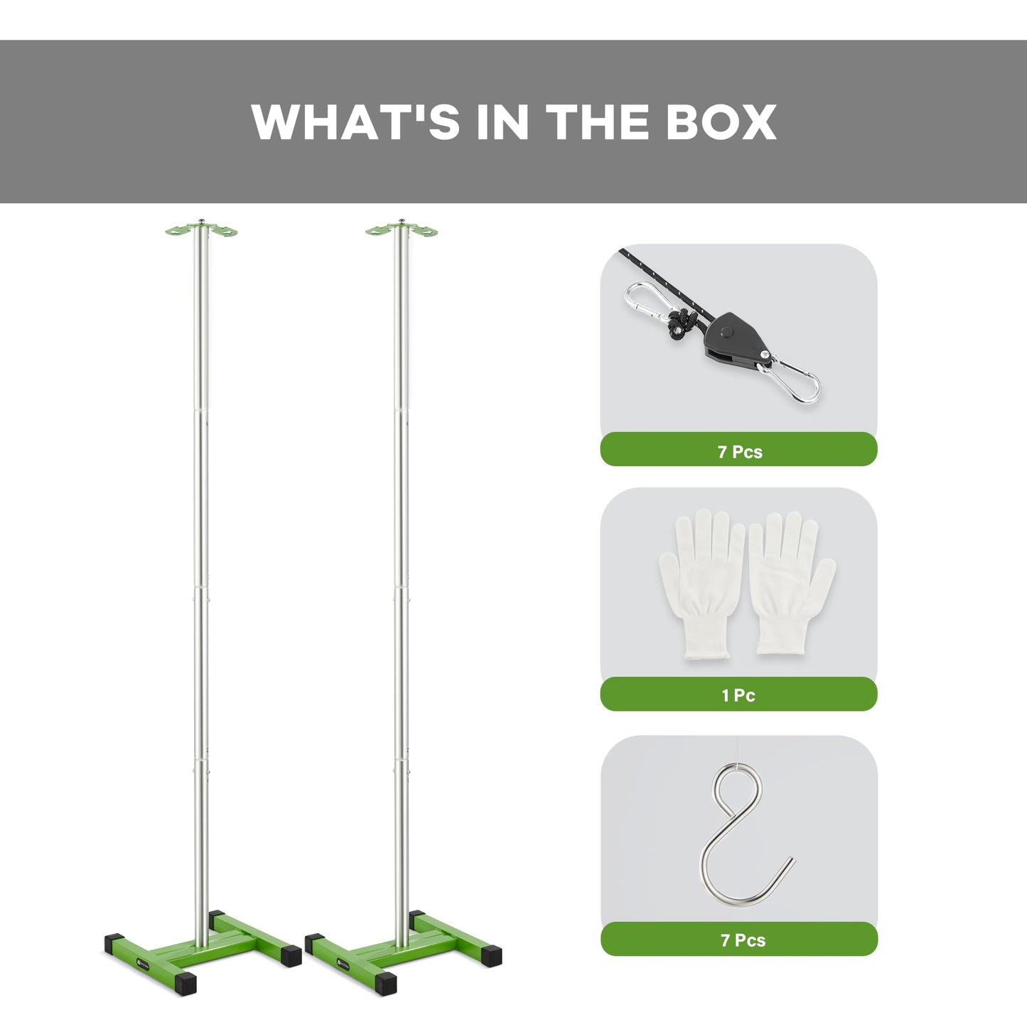 BAYSTMAM Boat Cover Support Poles System, 31"/45"/59" Adjustable