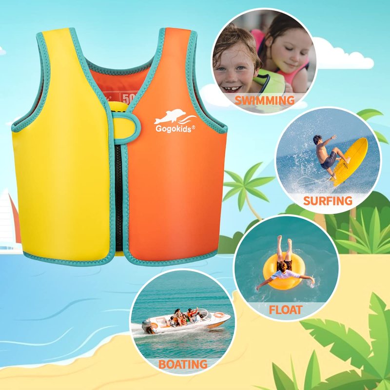 Vine Kids Swim Vest Toddler Learn to Swim Floatation Jackets Training Vest for Boys Girls (2-3 Years)