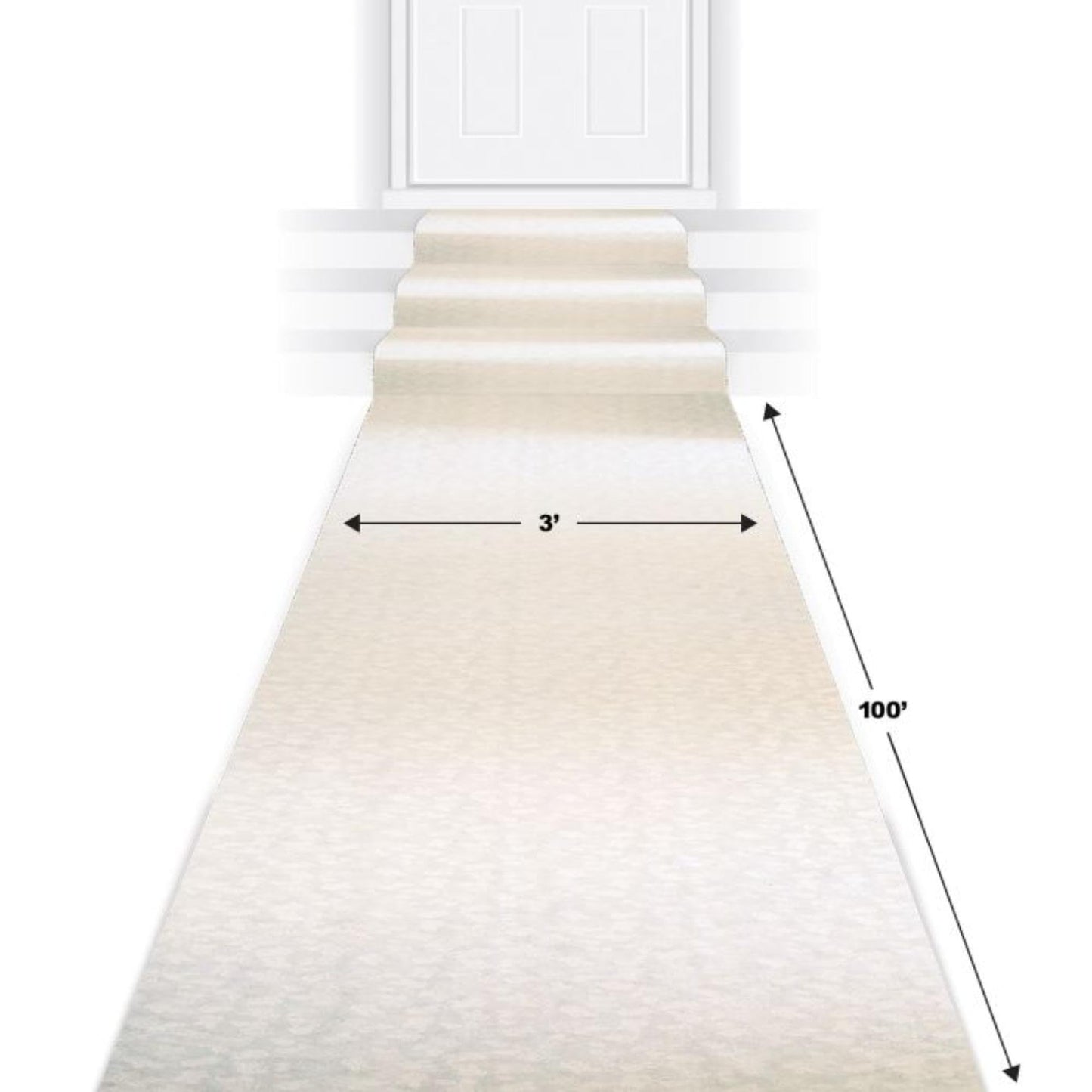 Beistle Wedding Celebration Party Aisle Runner - 100' - White