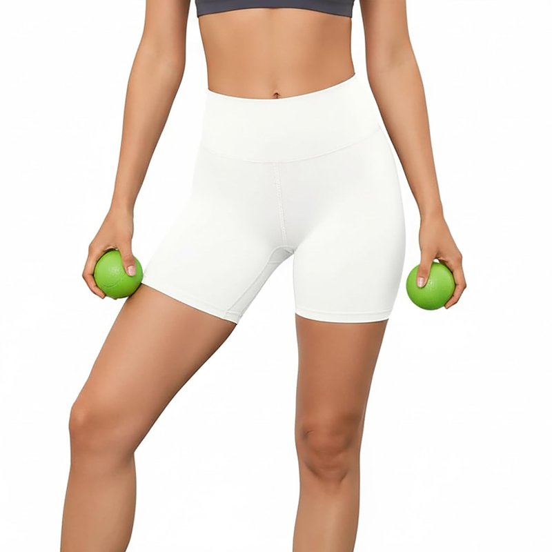 High Waisted Workout Biker Shorts for Women-5" Tummy Control Athletic Running Gym Yoga Spandex Shorts