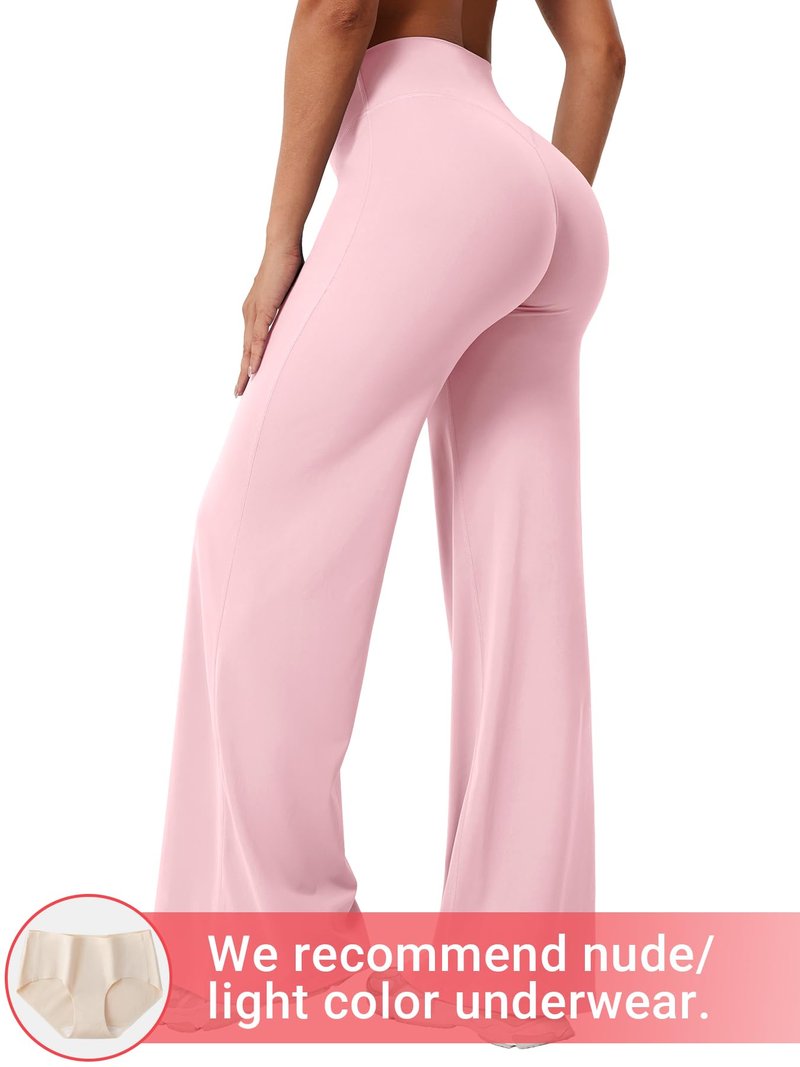 YEOREO Workout Leggings Womens No Front Seam Straight Leggings 31.5" High Waist Buttery Eddiy Gym Yoga Pants Light Pink XS