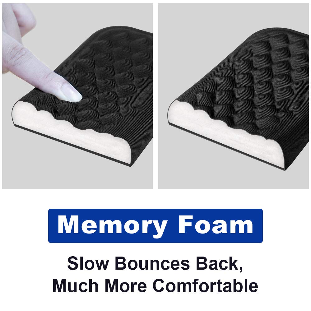 Vaydeer Mouse Wrist Rest Pad, Memory Foam Hand Rest Support Padded for Office, Computer, Laptop, Typing and Wrist Pain Relief and Repair (5.91 inch, Black)