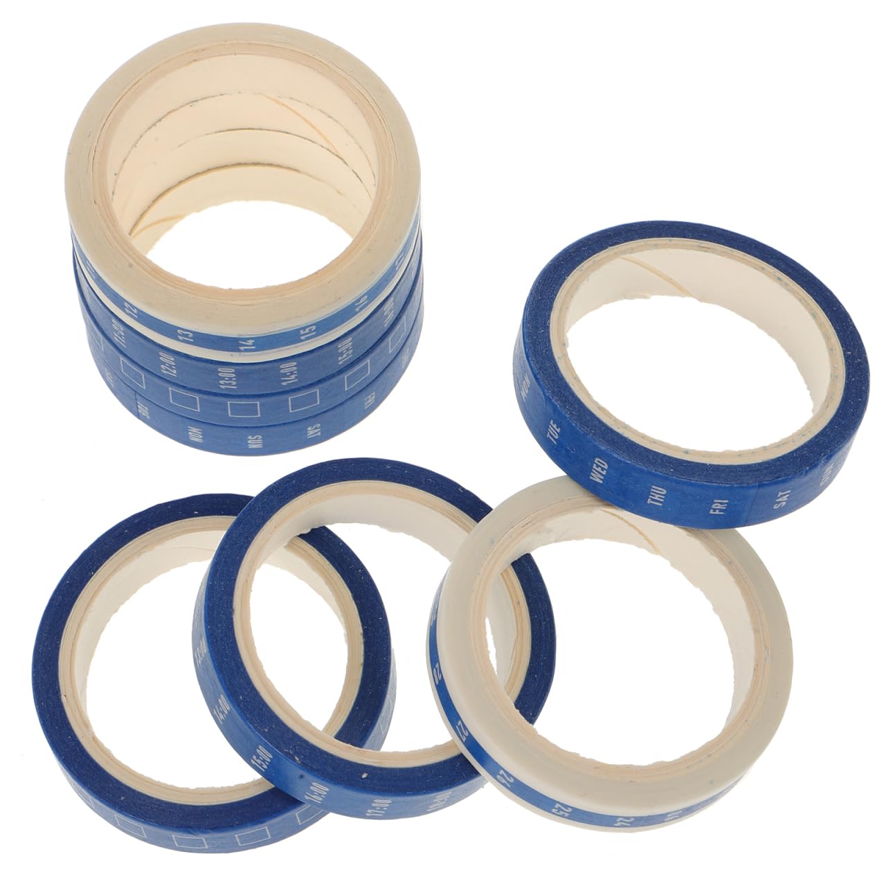 Osaladi Time Management Tape Set 8 Rolls Planner Washi Tape Thin Adhesive for Scrapbooking DIY Habit Tracker Stickers for Daily and Weekly Schedule Organization