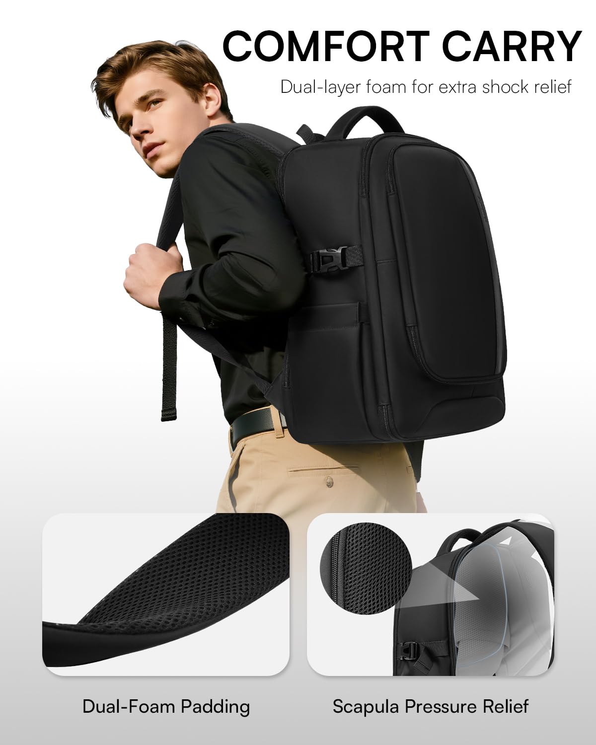 Chef Knife Backpack with Waterproof Pocket, 30+ Pockets for Knives and Tools, Knife Bags for Chefs Professional Culinary Apprentice Private Chefs, Pocket for Tablet Laptop (Knife Not Included)