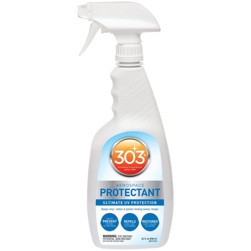 303 Products Aerospace Protectant Spray, UV Protection for Outdoor Surfaces – Protects Vinyl, Plastic & Rubber, Repels Dust & Dirt, Matte Finish, 32 oz