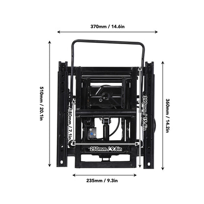 Tissting Heavy Duty Seat Air Suspension Base - Pneumatic Shock Absorbing Suspension Seat Base with Front and Rear Sliding Rails, Reduce Vibration for RV Truck Tractor Construction Vehicles