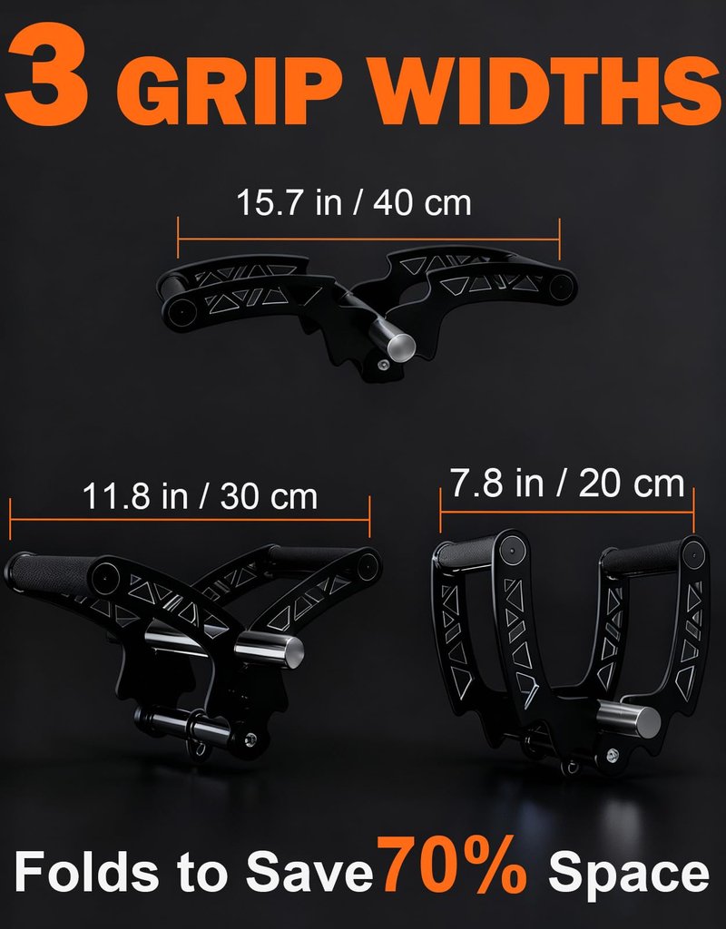 Fitarc Adjustable Width Landmine Attachment for Barbell,T Bar Row Handle,U Clips Gym Landmine Handle V Bar Attachment Exercise for Back,Arm,Shoulder