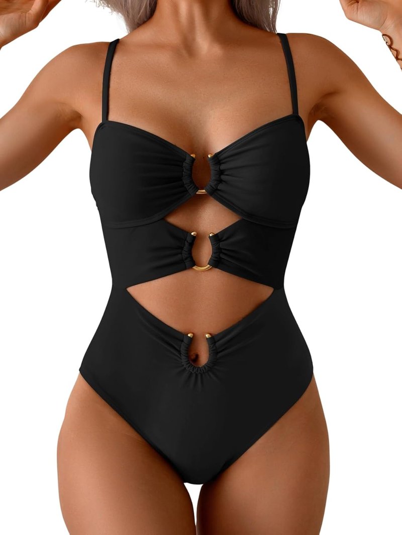 Eomenie Women's Cutout One-Piece Swimsuit - Sexy Monokini Bathing Suit for Beach Vacation