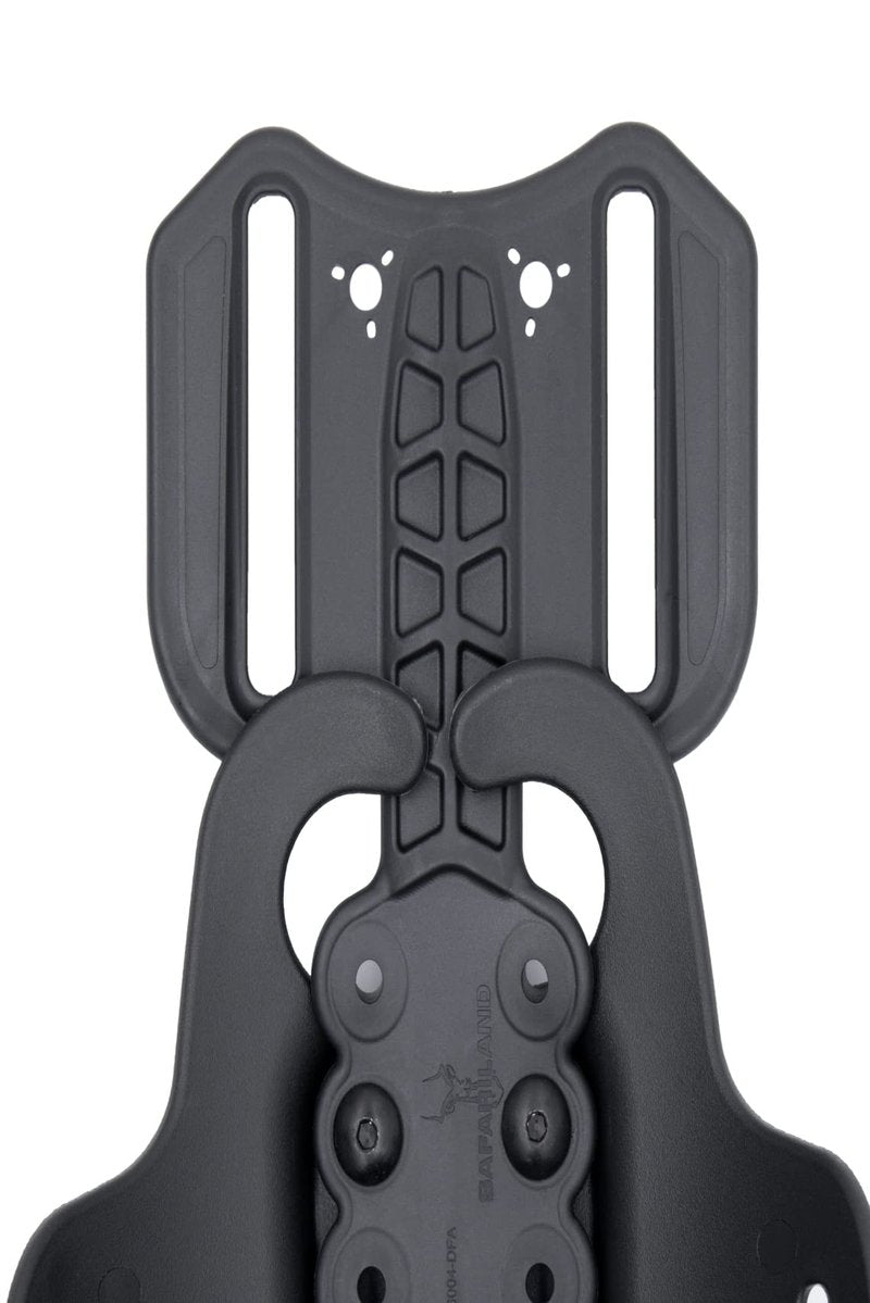 SAFARILAND Drop Flex Adapter with Single Strap Leg Shroud for Gun Holsters, Assembly Polymer,Black