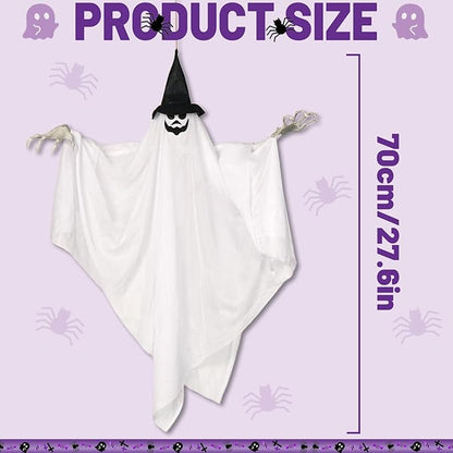 SUNBEAUTY Hanging Ghost, Halloween Decorations Outdoor/Indoor-3Pcs Ghost Decor with Light, Halloween Ornaments, Hallowee n Decor for Tree, Yard, Window, Garden