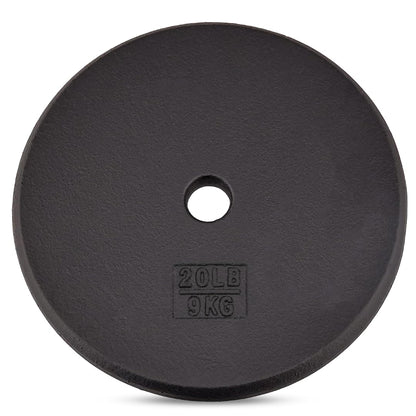 Yes4All Standard 1" Cast Iron Weight Plate - Ideal for Strength Training - Multiple Weight: 5LB to 25LB (Single & Set of 4)