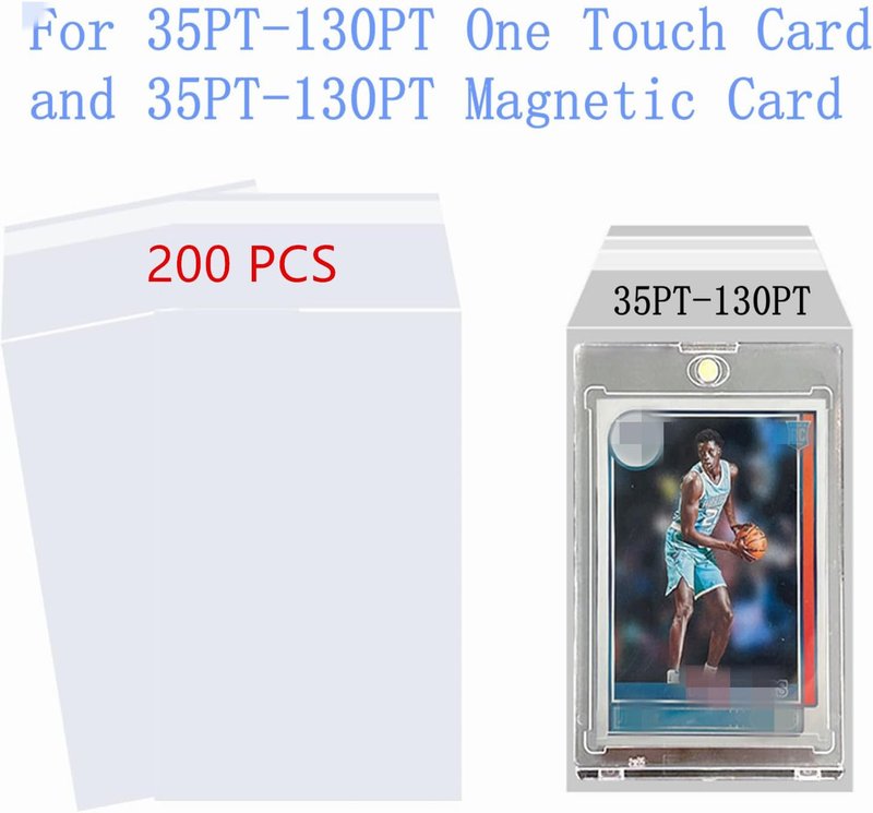 Resealable Team Bags for One Touch Card Holders - 200PCS | Fits 35PT-130PT Sleeves