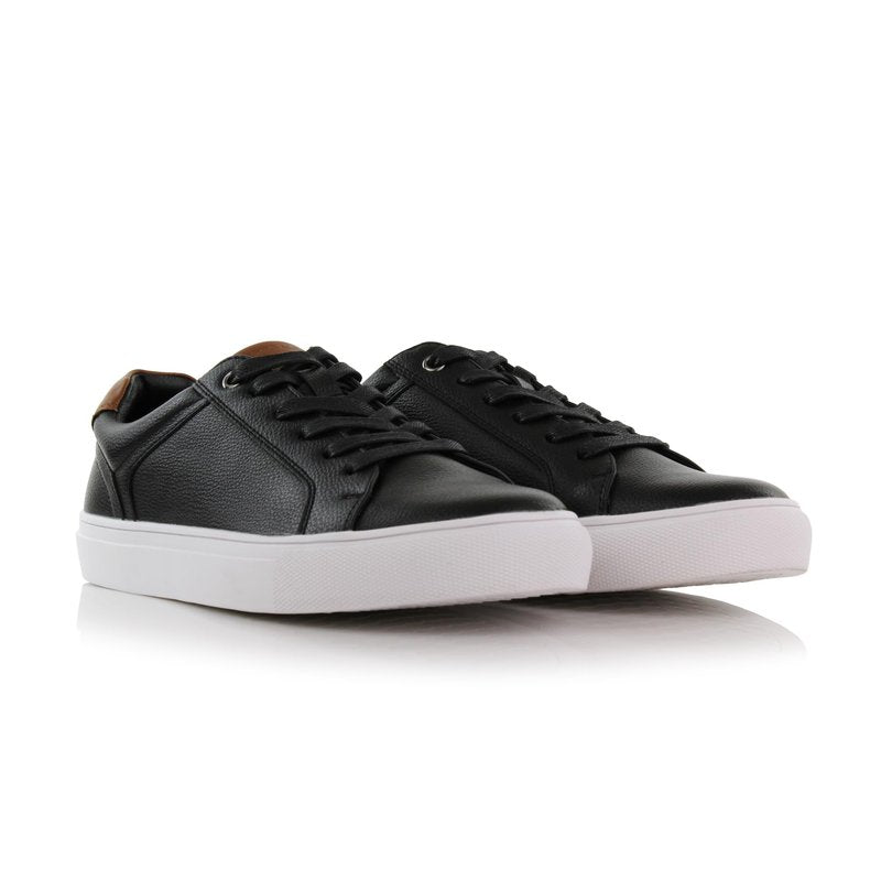 Ferro Aldo Men's Daniel Classic Low-Top Fashion Sneakers | Casual Lace-Up Court Shoe | MFA19692 | in Black, Size 9