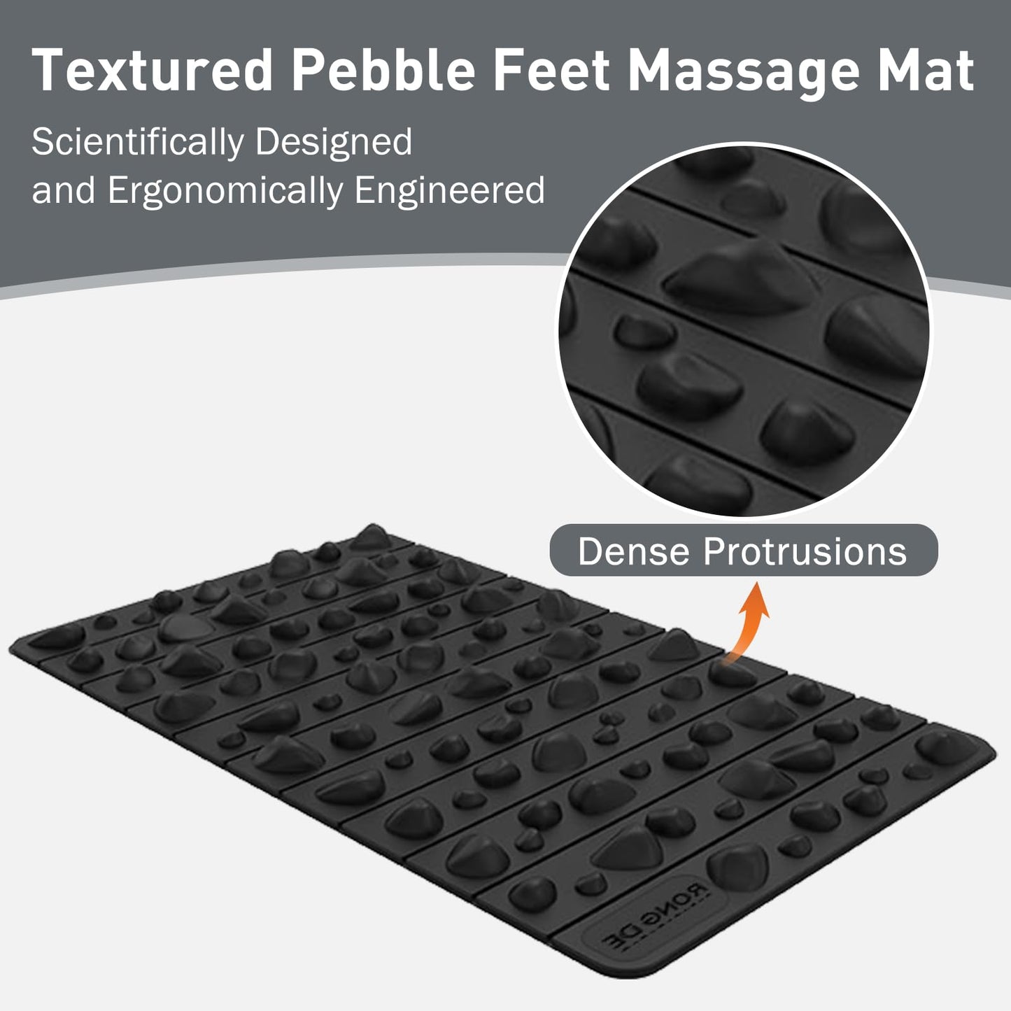 iLivin Portable Feet Acupressure Mat, Foldable Foot Massager Mat, Pressure Point Massage Pad, Anti Fatigue Office Standing Desk Pad, Stand Up Pad, Relieve Foot Pain