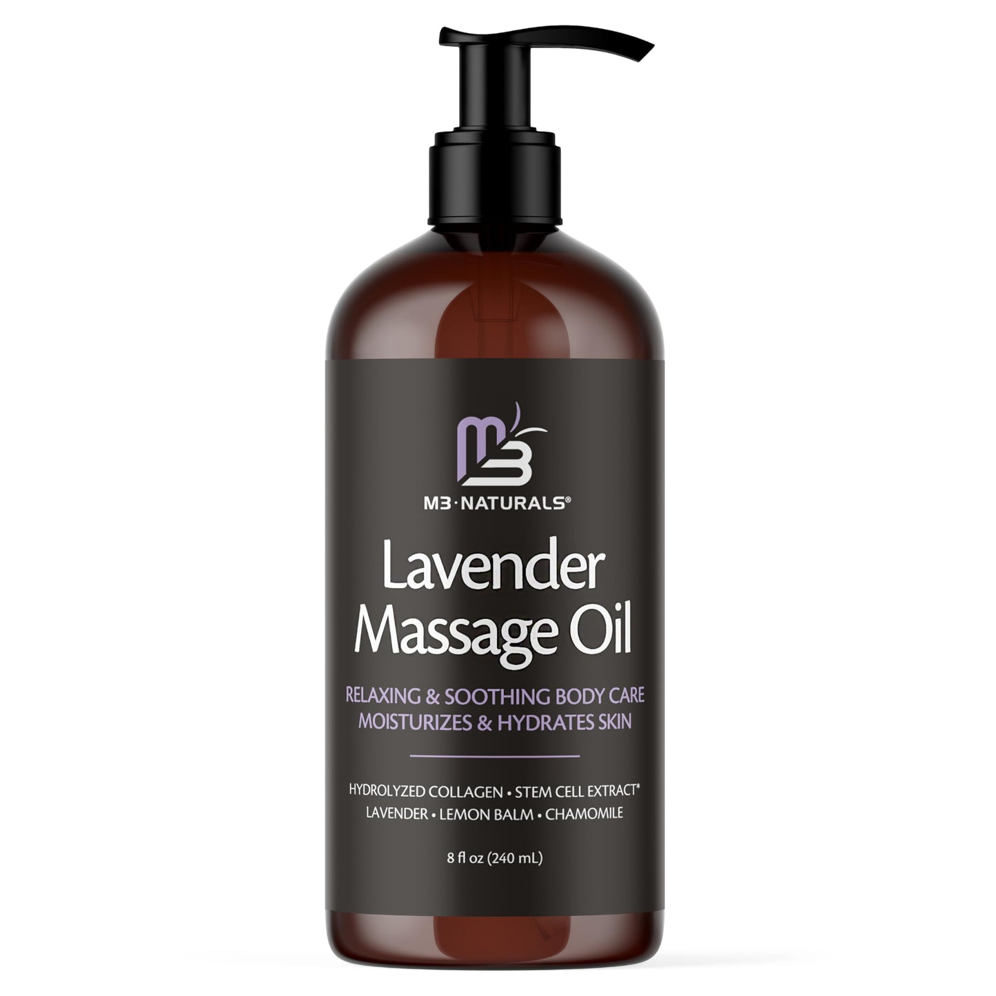 M3 Naturals Firming Body Massage Oil with Collagen & Stem Cell – Helps Smooth The Appearance of Cellulite & Improve Skin Texture – Refreshing Aromatherapy Body Oil for Legs & Full Body – 16 Fl Oz