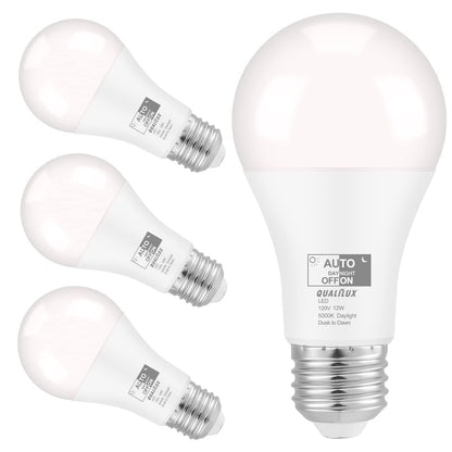 Dusk to Dawn Light Bulbs, Auto On/Off Light Sensing LED Bulbs Outdoor, Vintage Amber, Edison ST19 2-Pack, 6.5W 700LM 60W Equivalent, HQ-H027