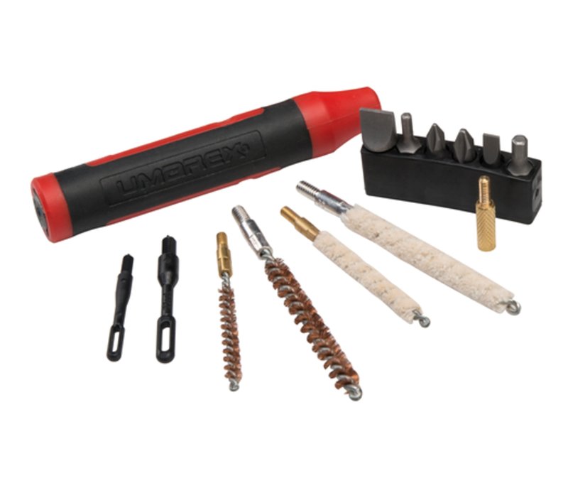 Umarex .177 and .22 Caliber Air Gun Cleaning Kit - Includes Cleaning Rod, Brushes, Mops, Cleaning Pellets, and Driver Set, Black