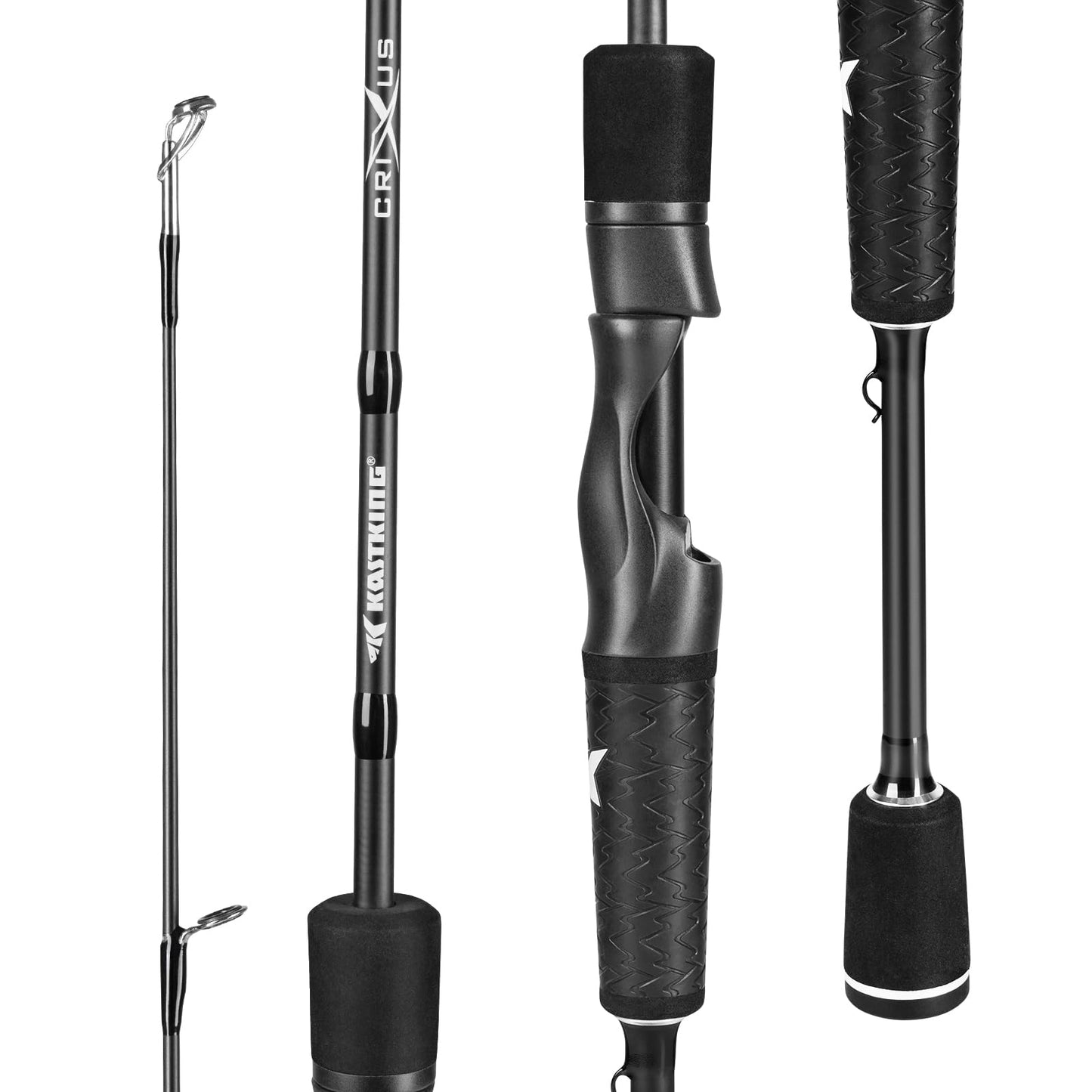 KastKing Crixus Fishing Rods, Spinning Rod 6ft 6in-Medium - Fast-2pcs