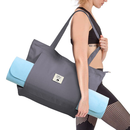 WLLWOO WLLWOO Yoga Bags for Women with Yoga Mats Bags Carrier Carryall Canvas Tote for Pilates Shoulder for Travel Office Beach Workout