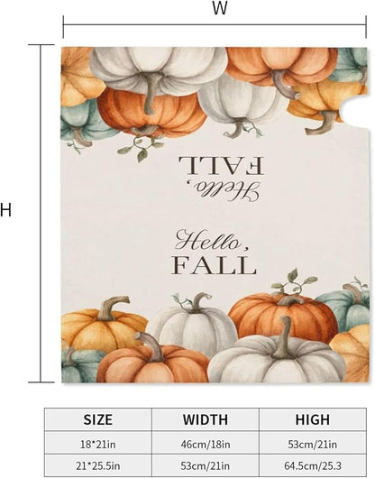 Festive Magnetic Mailbox Cover Pumpkin Fall Thanksgiving Outdoor Mailbox Protector Holiday Seasonal Decorative Garden Yard Home Large Size 25.5 x 21 Inch