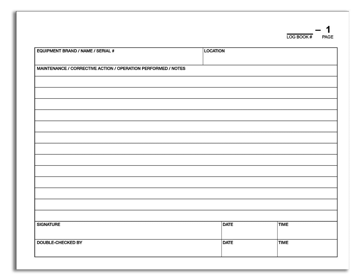 BookFactory Black Maintenance Log Book - 120 Pages 9'' x 7'' Black Imitation Leather Cover Section Sewn Hardbound (Made in USA)