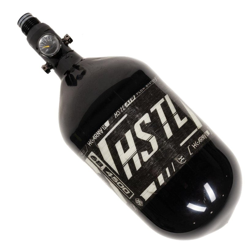 HK Army 68ci 4500psi HPA Paintball Tank - HSTL Carbon Fiber - Black