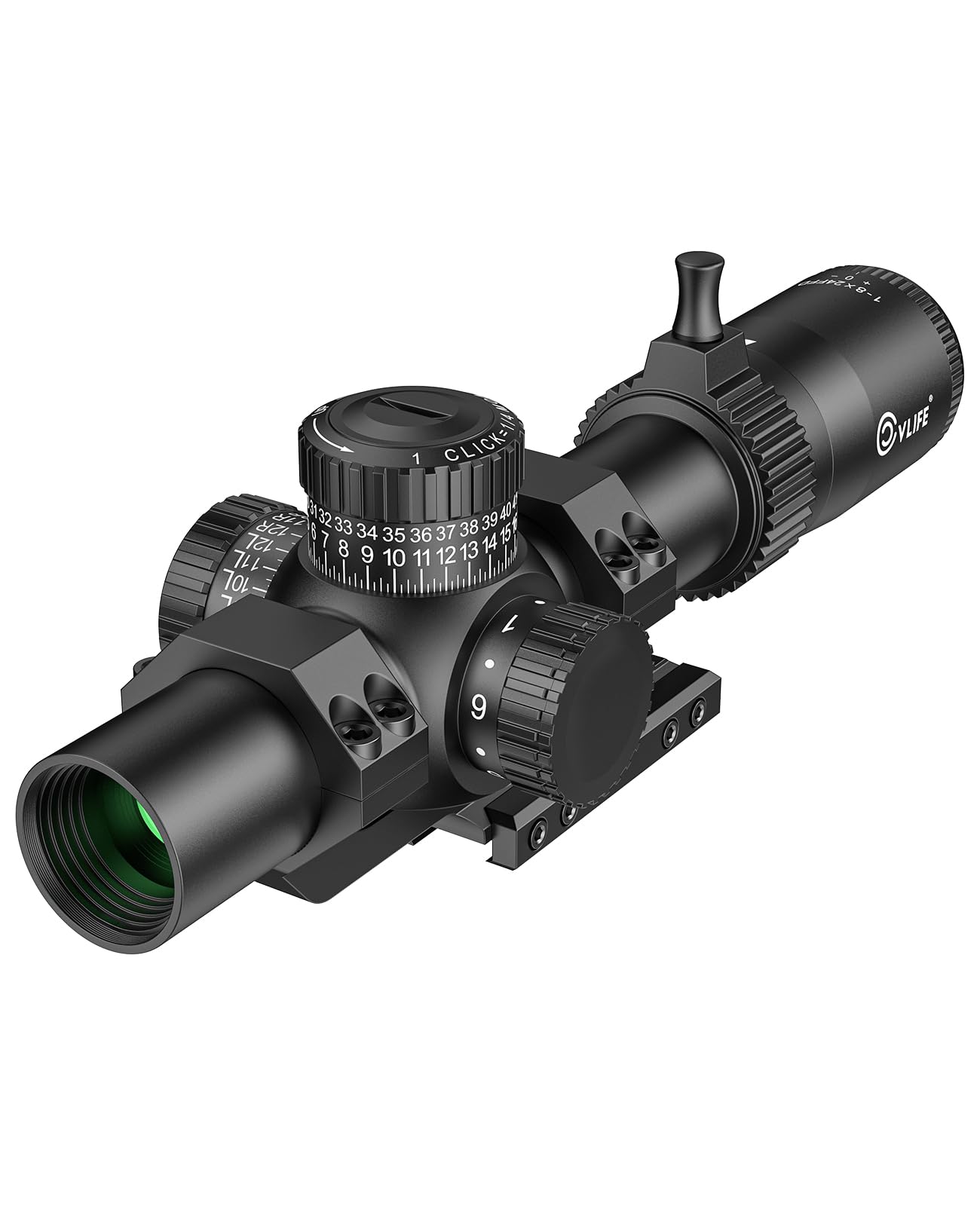 CVLIFE BearMight 1-8x24 LPVO FFP Rifle Scope - ED Glass, Illuminated BDC Reticle, Zero Stop, Cantilever Mount - First Focal Plane 34mm Tube Hunting Riflescope
