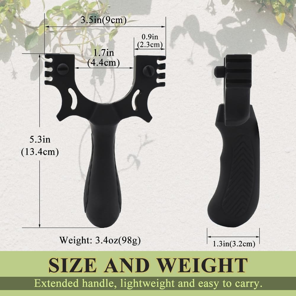 Runzkzy Slingshot Catapult with 4 Replacement Bands, Upgraded Resin Professional Slingshots for Adults, Multi-Purpose Hunting Slingshot for Outdoor Recreational Target Practice (Package B)