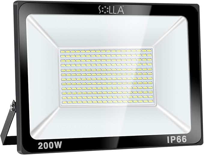 200W LED Flood Light Outdoor, 20000lm Super Bright Security Light, 1060W Equivalent, 3000K Warm White, IP66 Waterproof Outside Floodlights, LED Arena Light for Garage, Garden, Yard