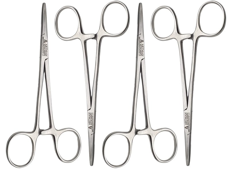 Artman Instruments Set of 4 Artery Forceps 5 inches Straight Mosquitoes by Wise Linkers
