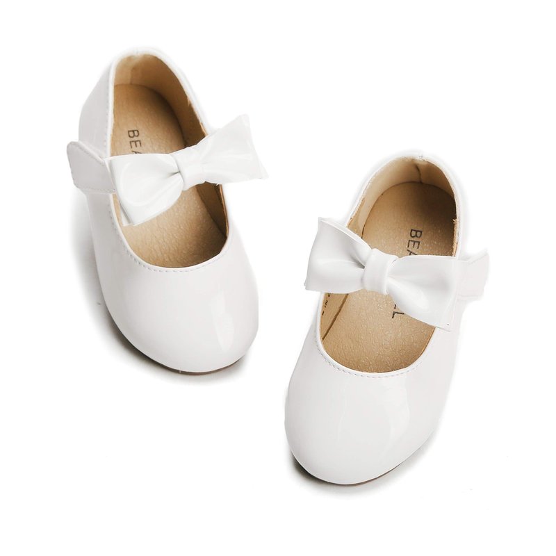 Felix & Flora Girls Dress Shoes - Mary Jane Ballet Flats Party Wedding School Size 8 Toddler