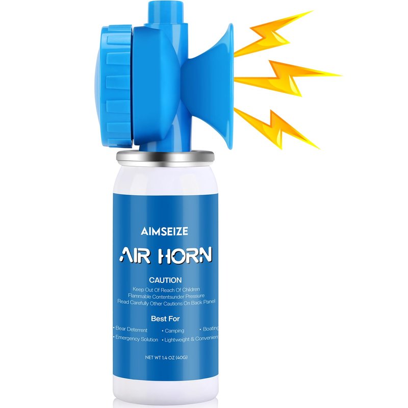 AIMSEIZE Air Horn Bear Horn: Air Horns For Safety Boat Horn For Self Defense - 115dB Heard Up to 0.5-Miles Away (1 Pack)