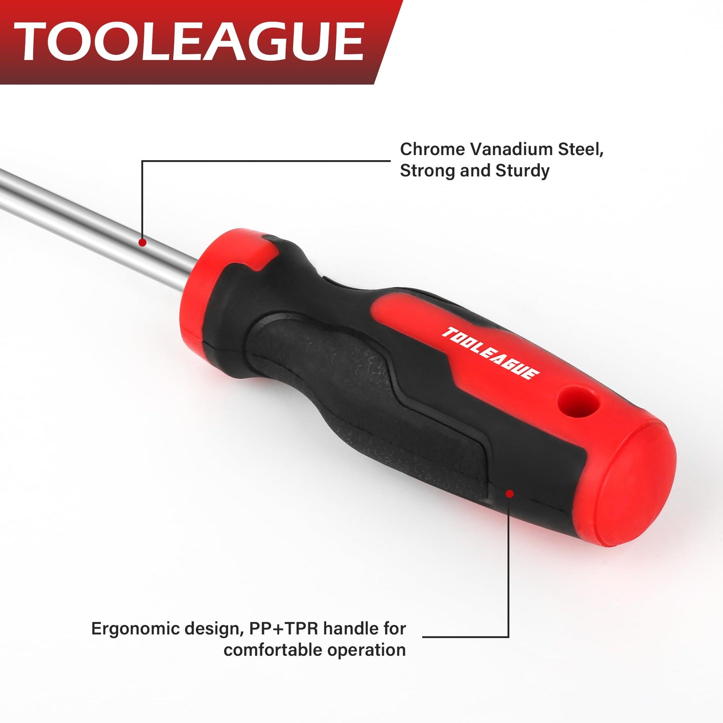 TOOLEAGUE 6Pcs Heavy Duty Trim Removal Tool,Upholstery Trim Panel Removal Tool Set,Fastener Remover Kit for Car Vehicle