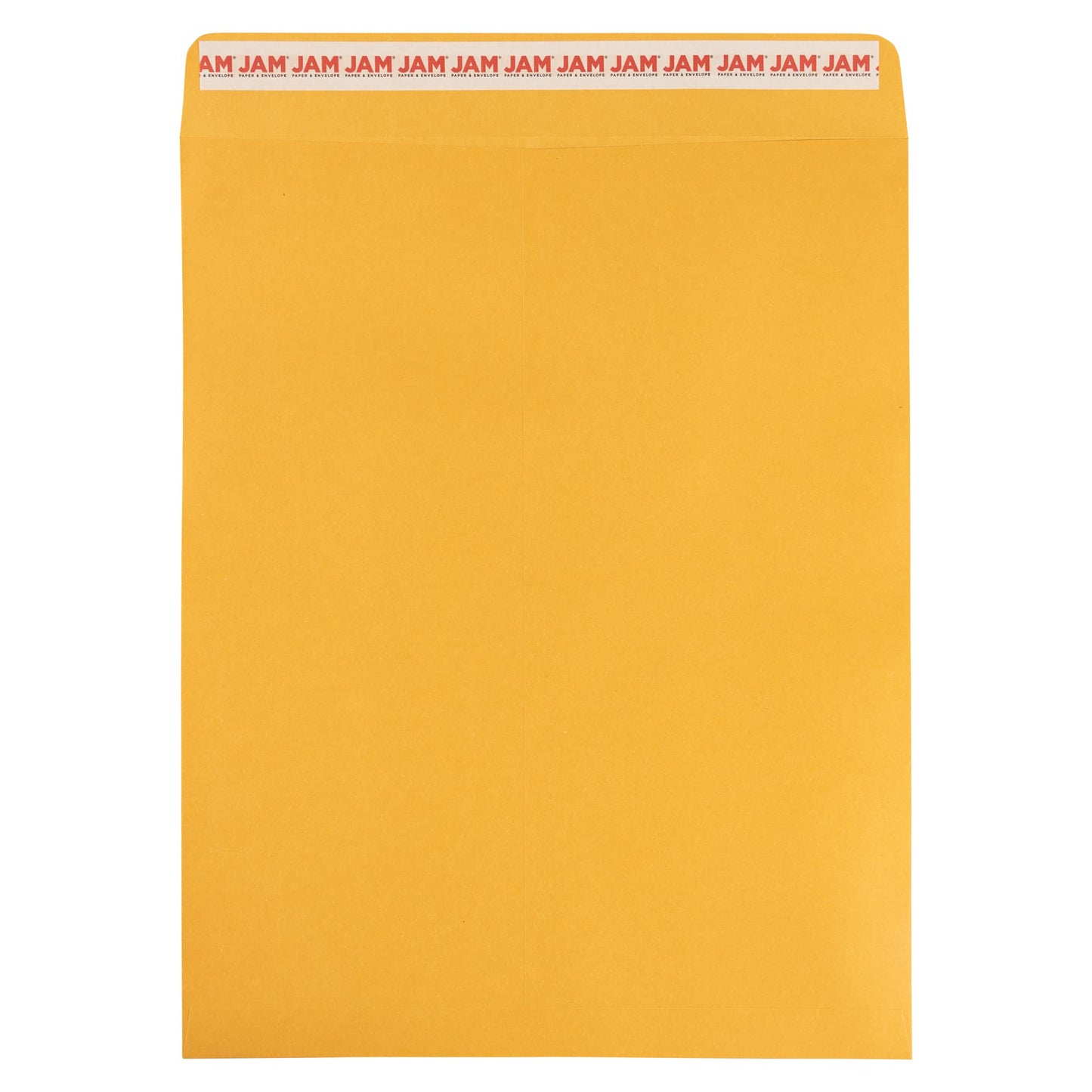 JAM PAPER 11 1/2 x 14 1/2 Open End Catalog Commercial Envelopes with Peel and Seal Closure - Brown Kraft Manila - 50/Pack