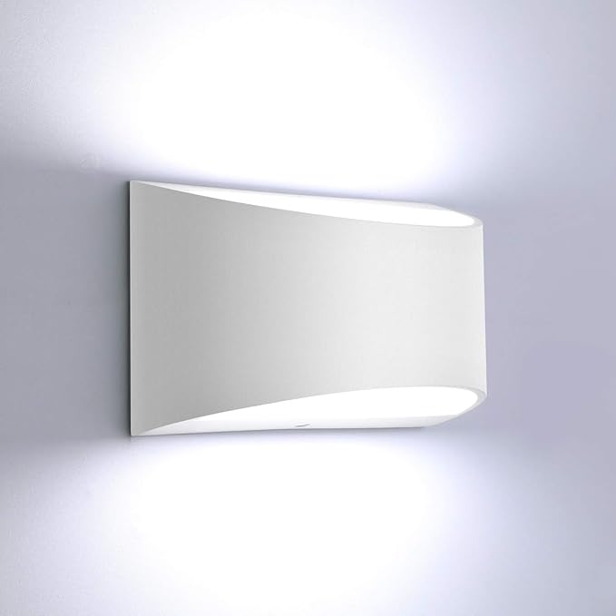 Lightess Indoor LED Wall Lamp 12W Dimmable Up Down Wall Light for Living Room Bedroom Hallway Staircase Cool White