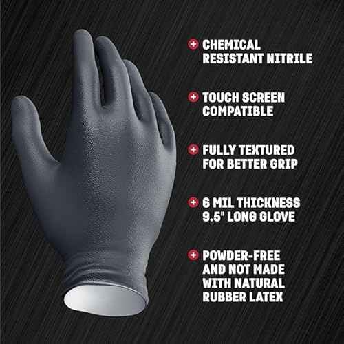 Venom Steel Industrial Nitrile Gloves, 6 mil, 2 Layer Rip Resistant, One Size Fits Most, 100 Count, (Pack of 2)