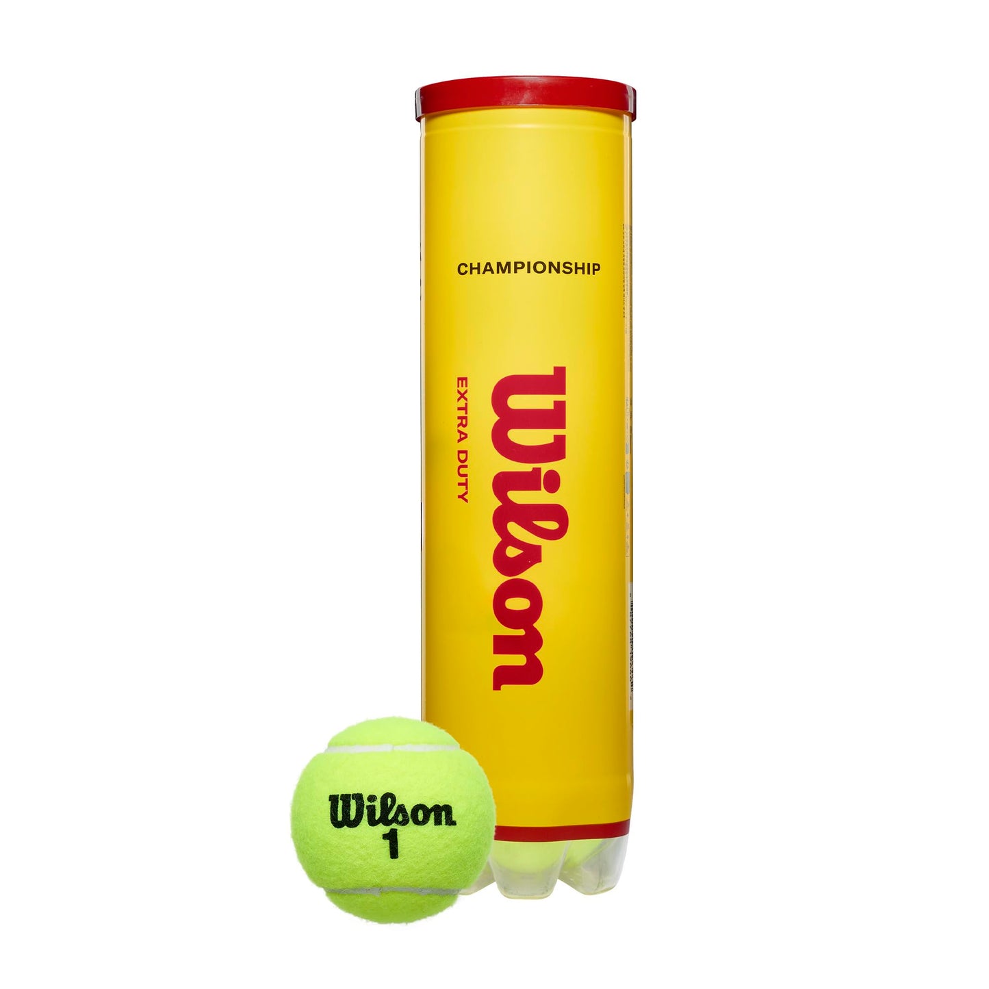 WILSON Championship Tennis Balls - Extra Duty, Single Can (4 Balls)