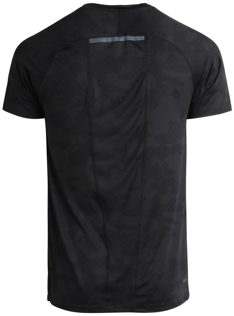 Spyder Mens Active Shirt - Crewneck Dry Fit Mens Workout Shirts Short Sleeve Camo Fitted Athletic Gym Shirts for Men, Size Medium, Blazing Black