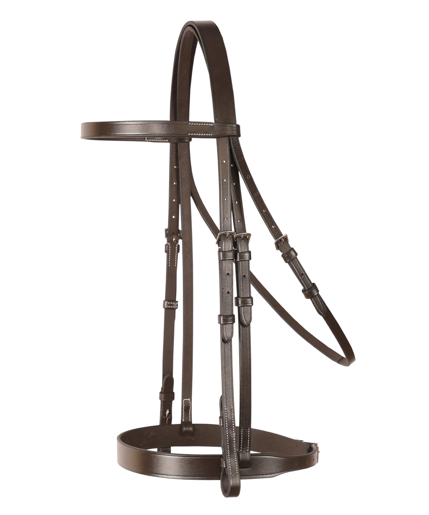 ExionPro Traditionally Hunter Bridle with Laced Reins | Premium Leather English Bridle for Horses | Jumping Snaffle Bridle | Equestrian Tack for Show Ring, Schooling & Training