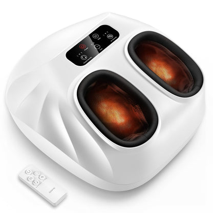 RENPHO Foot Massager Machine with Heat [2026 Upgraded], Shiatsu Foot Massager for Plantar Fasciitis, Foot Massager Machine for Women, Wireless Control, True Full Foot Massager, Up to Size 14, BK