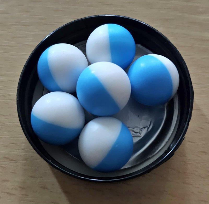 MoFaQiu 68 Cal Inert Projectile Ball,Fracture Groove Design，Laser Welding,for Training paintballs,Pepper Practice Ball, Pepper Training Ball, Compatible All .68 Cal Pepper Ball launchers