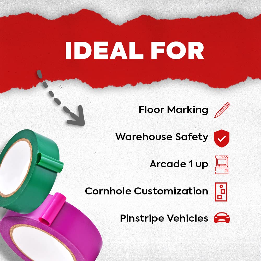 MAT Vinyl Marking Tape Brown - 2 inch x 36 yds. for Safety Floor Marking (School Gym, Restaurants, Warehouse), Dance Floor Splicing, Pinstriping Cars & Boats
