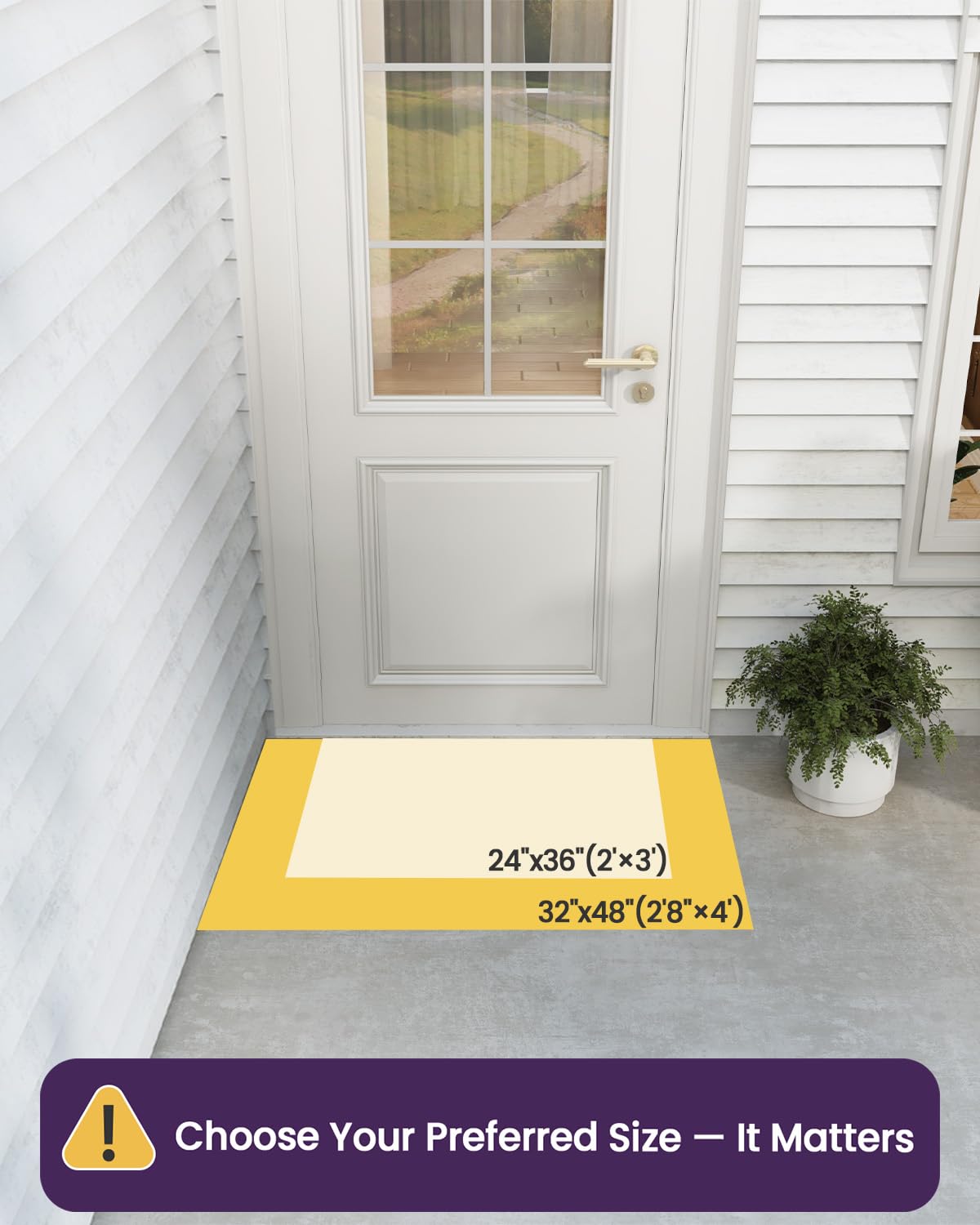 DEXI Front Door Mat Outside Entrance, 32x48 Heavy Duty Welcome Entry Summer Tropical Plant Doormat, Non Slip Entryway Floor Dirt Trapper for Porch Patio, Coconut Tree