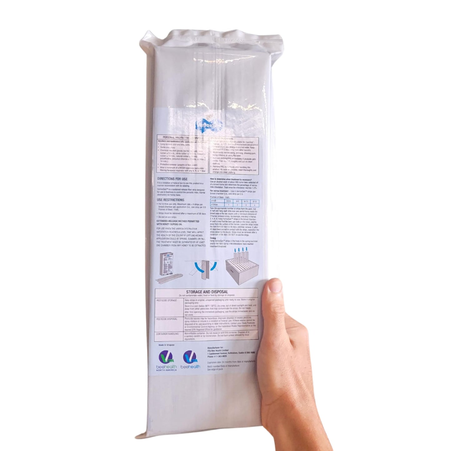 Varroxsan Oxalic Acid Strips - Varroa Mite Treatment for Beehives - Slow-Release Strip for Easy Mite Management - 20 Strips