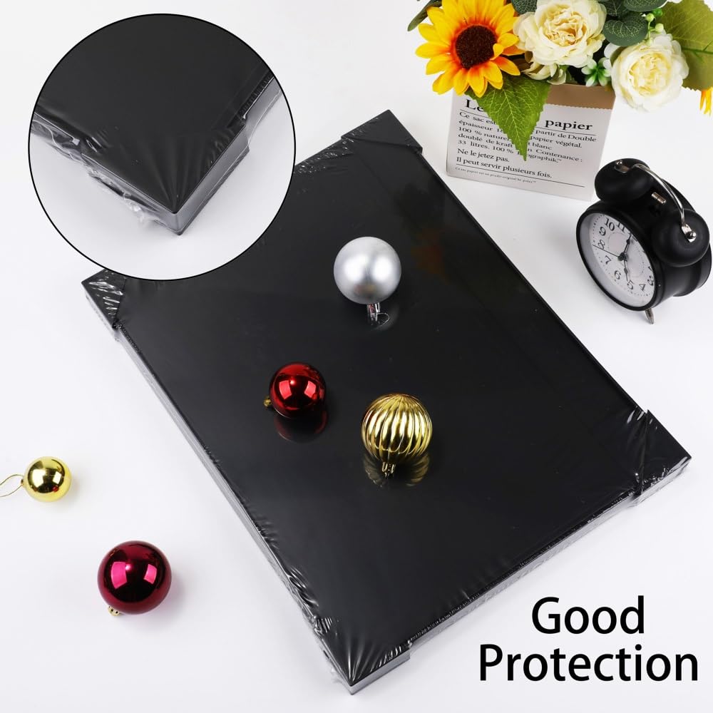 UoeRing Black Extra Large Gift Box 1Pcs 22x17x9 inch,luxury Gift Box with Lid for Presents Birthday Christmas Valentine's Day (Contain Pull Bows,Card,Envelope,Filler)