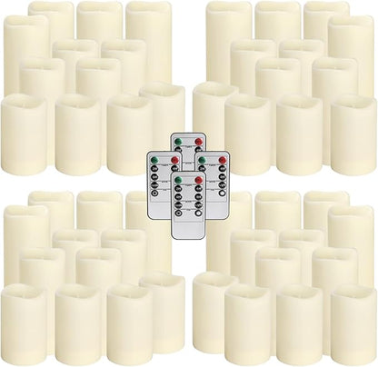 48-Pack LED Flameless Candles with Remote Control - Perfect for Home, Parties, and Special Occasions - Create a Magical Ambiance Effortlessly(Three Sizes)