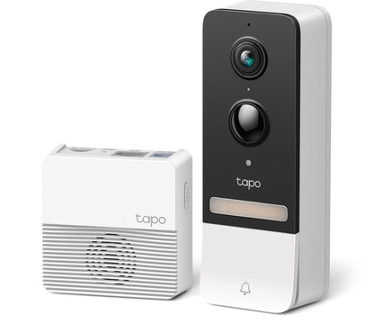 Tapo Smart Video Wireless Doorbell Camera - 2K, 160° Ultra-Wide View, Up to 180 Days Battery, Alexa, Google Assistant Compatible, Free AI Person Detection, IP54, SD/Cloud Storage, D205