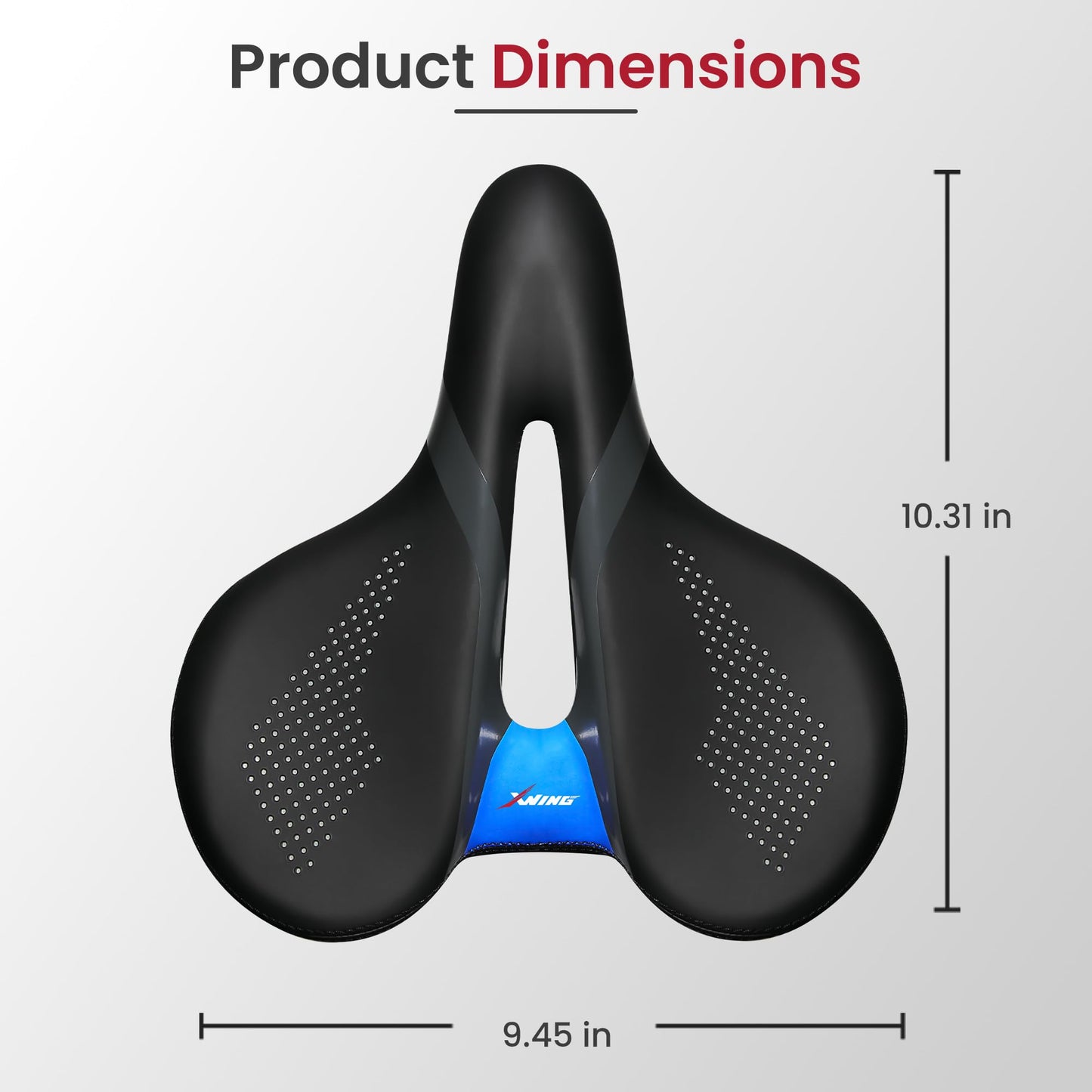 X WING Comfort Bike Seat for Men and Women with Innovative 5-Zone-Concept – Winged Bicycle Saddle with Memory Foam – Exercise Bike Seat for City, MTB & Trekking Bikes (City)