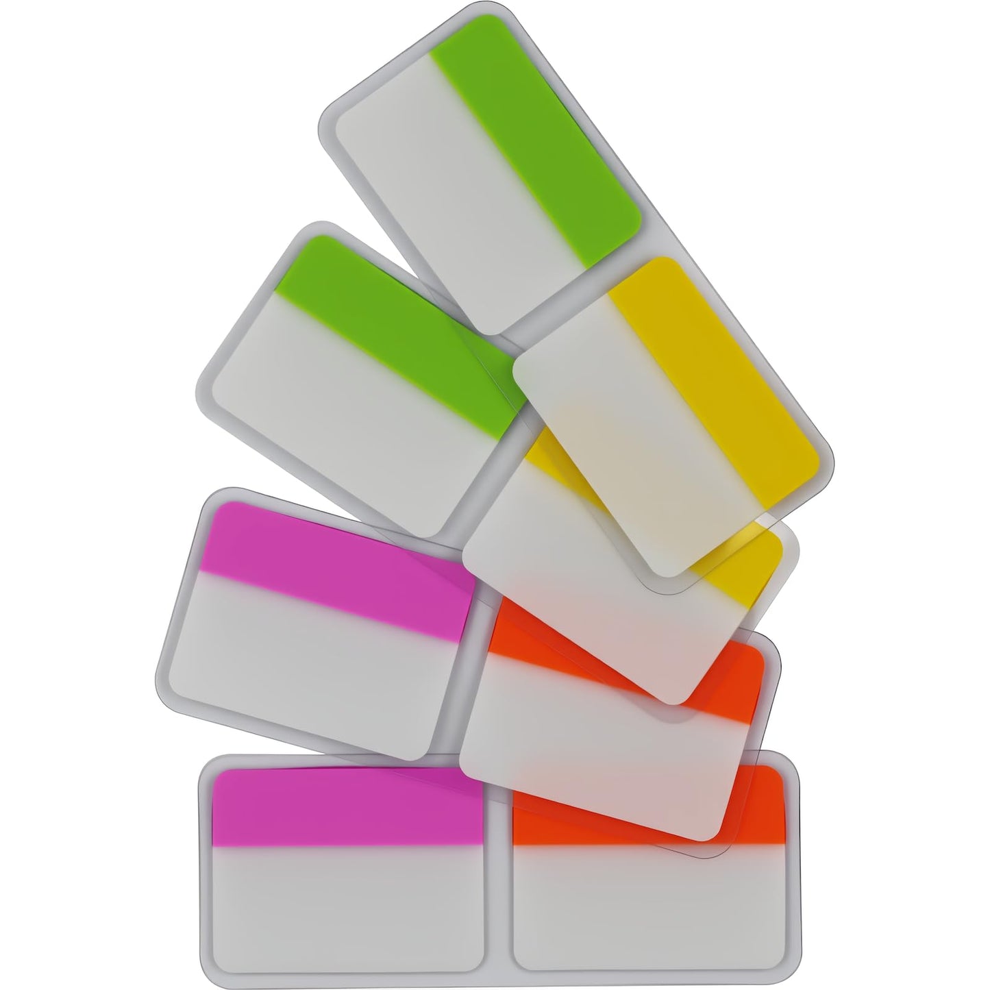 Extra Thick Tabs Flags Assorted Bright, 2 x 1.5 Inch Sticky Tabs, Easy to Post, 24 Tabs/Color, 96 Pages Total
