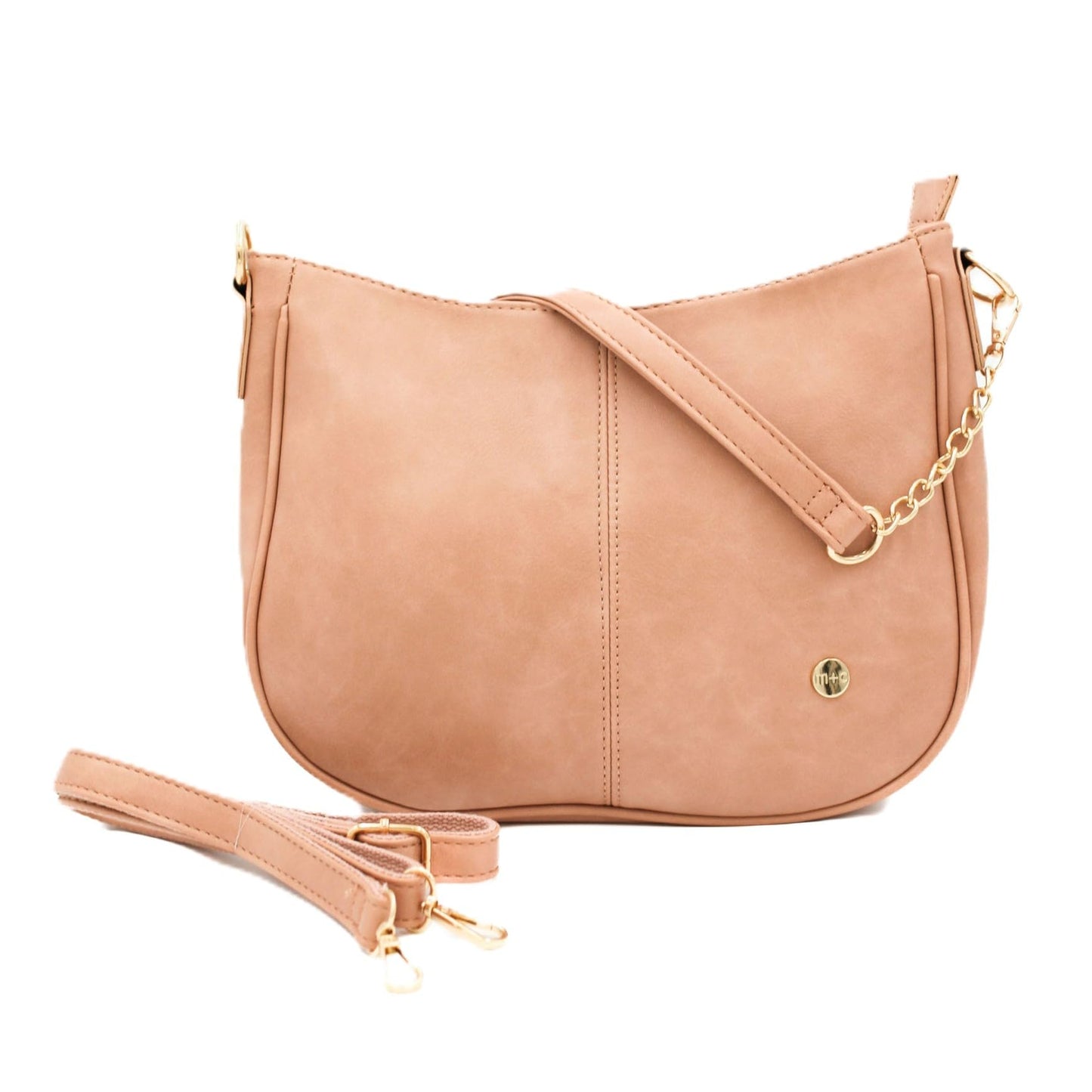 Modern+Chic Crossbody Bags for Women - Marissa Saddle Crossbody, Vegan Leather Shoulder or Handbag with Two Adjustable Straps